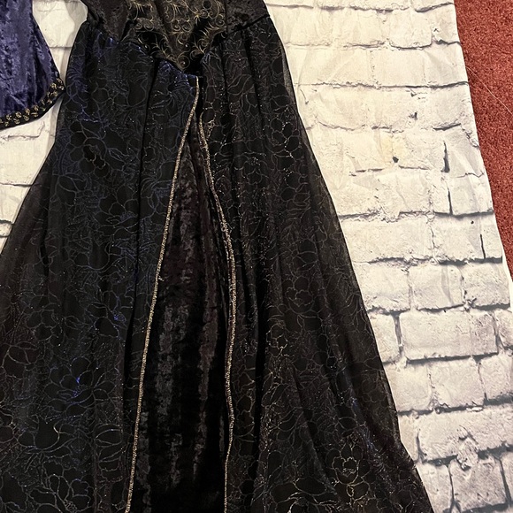 Elegant Black and Blue adult Costume - Picture 3 of 11